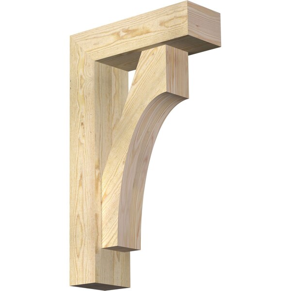Ekena Millwork Westlake Block Rough Sawn Bracket w/ Offset Brace, Douglas Fir, 6"W x 18"D x 30"H BKT0604X18X30WTL05RDF - main